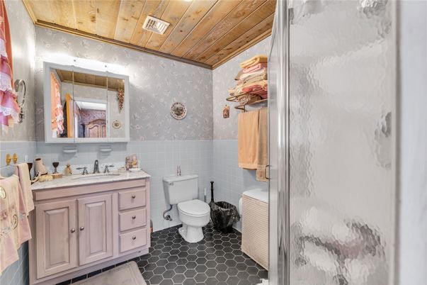 Bathroom, Interior, Wooden Ceilings