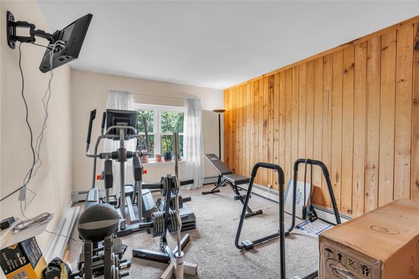 Fitness Equipment, Interior, Wooden Walls