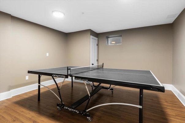 Game Room, Interior, Recessed Lighting, Wood Texture Flooring