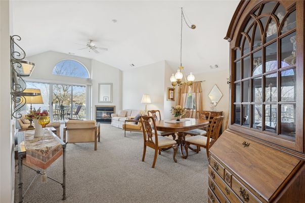 Chandelier, Dining room, Fireplace, Interior, Living room