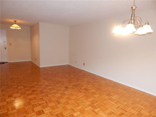 Empty room, Interior, Pendant Lights, Wood Texture Flooring