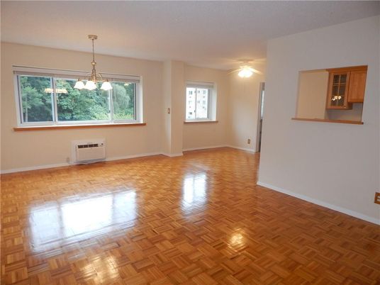 Empty room, Interior, Pendant Lights, Wood Texture Flooring