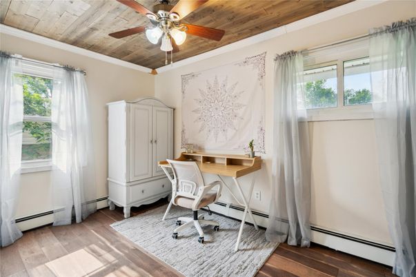 Home Office, Interior, Wooden Ceilings, Wood Texture Flooring