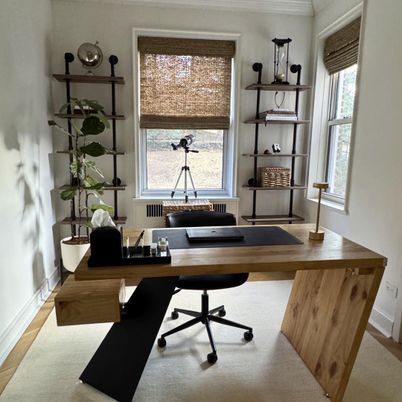 Home Office, Interior, Wood Texture Flooring