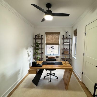 Home Office, Interior, Wood Texture Flooring