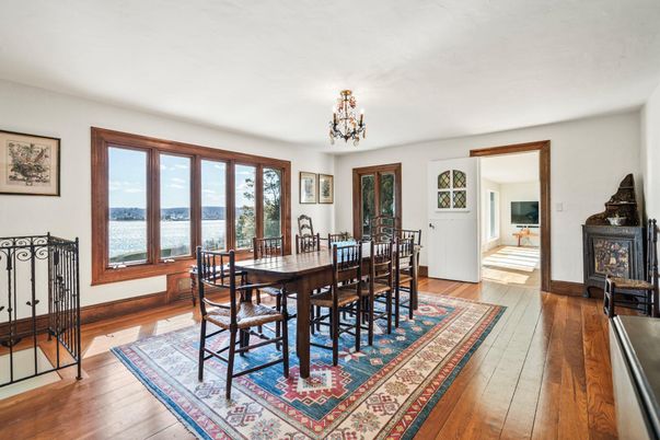 Chandelier, Dining room, Interior, Water, Wood Texture Flooring