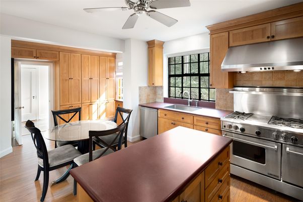 Dining room, Interior, Kitchen, Stainless Steel Appliances, Wood Texture Flooring