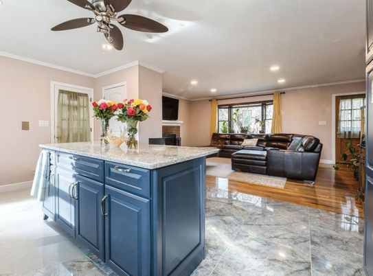 Interior, Kitchen, Living room, Recessed Lighting