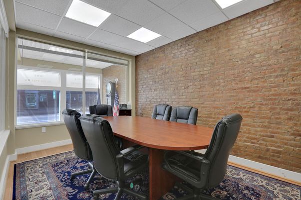 Home Office, Interior, Stone Walls, Wood Texture Flooring