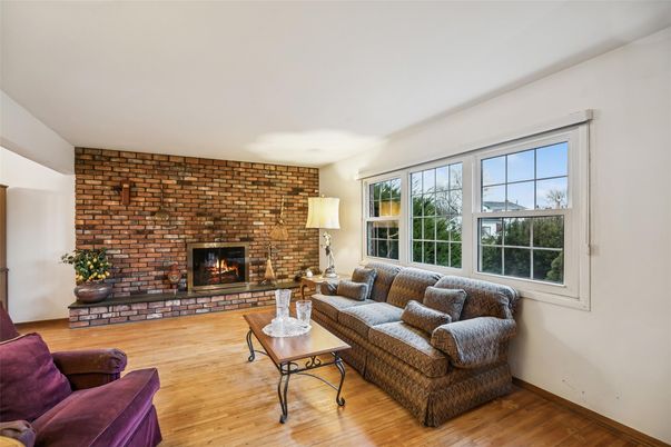 Fireplace, Interior, Living room, Stone Walls, Wood Texture Flooring