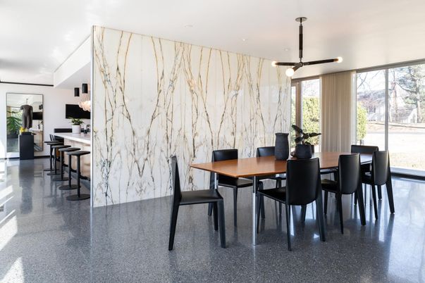 Dining room, Interior, Recessed Lighting