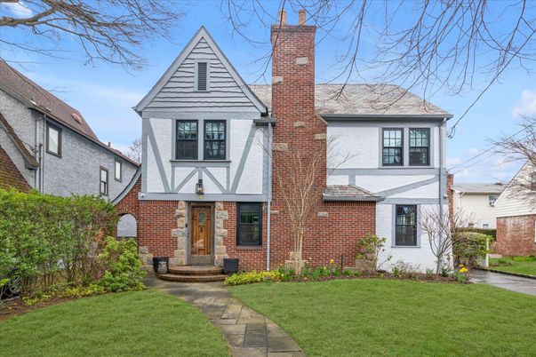 Exterior, Facade, Brick Facade, Tudor Revival