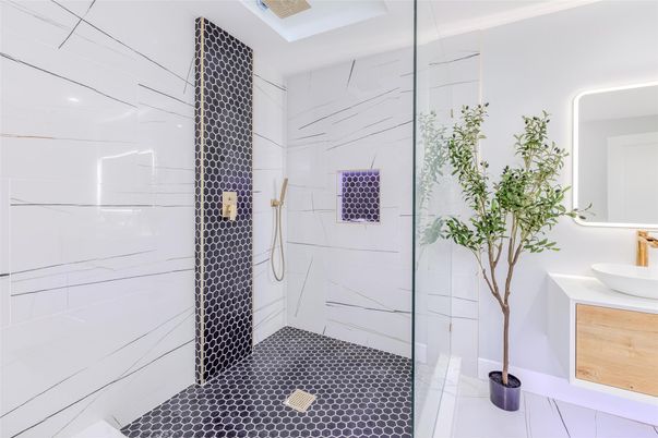 Bathroom, Glass Shower, Interior