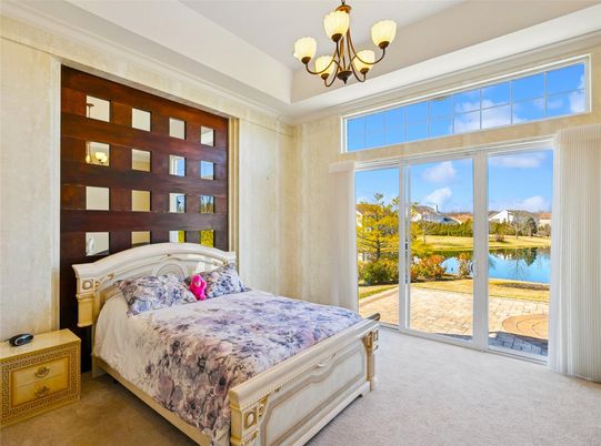Bedroom, Chandelier, Interior, Water