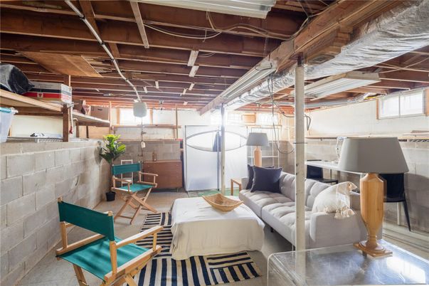 Interior, Stone Walls, Wooden Beams