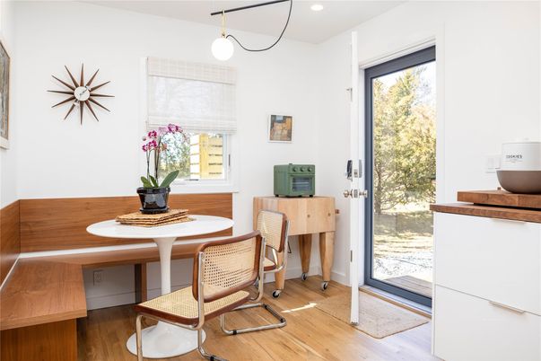 Home Office, Interior, Pendant Lights, Recessed Lighting, Wood Texture Flooring