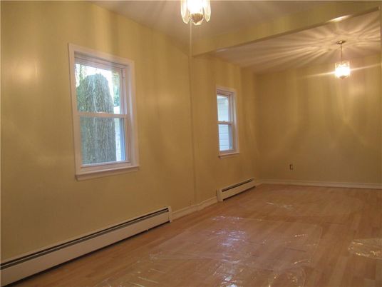 Empty room, Interior, Pendant Lights, Wood Texture Flooring