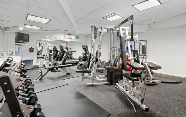 Fitness Equipment, Gym, Interior, Recessed Lighting