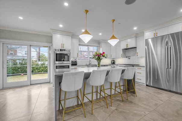 Interior, Kitchen, Pendant Lights, Recessed Lighting, Stainless Steel Appliances