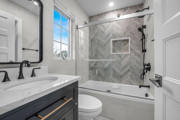 Bathroom, Glass Shower, Interior, Marble Walls, Recessed Lighting