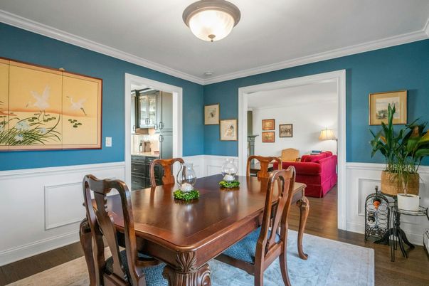Dining room, Interior, Wood Texture Flooring