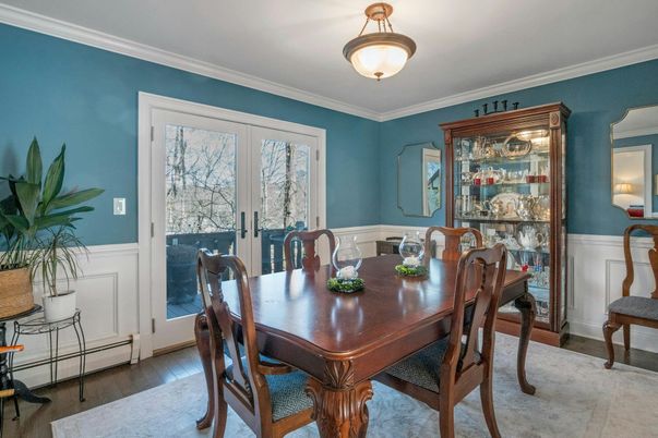 Dining room, Interior, Wood Texture Flooring