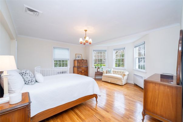 Bedroom, Chandelier, Interior, Wood Texture Flooring