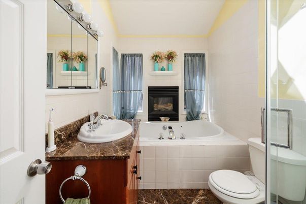 Bathroom, Fireplace, Interior