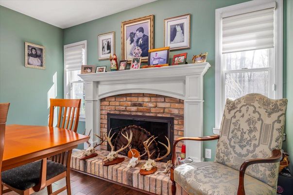 Fireplace, Interior, Wood Texture Flooring