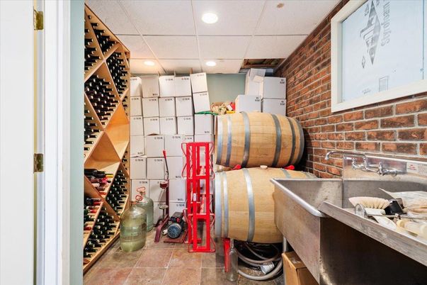 Interior, Recessed Lighting, Stone Walls, Wine Storage