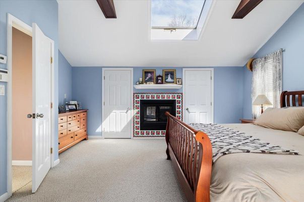Bedroom, Fireplace, Interior