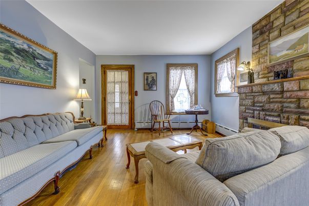 Fireplace, Interior, Living room, Stone Walls, Wood Texture Flooring