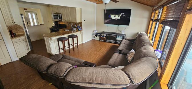 Interior, Kitchen, Living room, Wood Texture Flooring