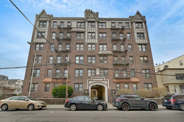Exterior, Facade, Brick Facade, Condo Building