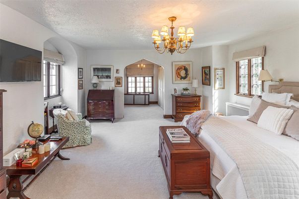 Bedroom, Chandelier, Interior