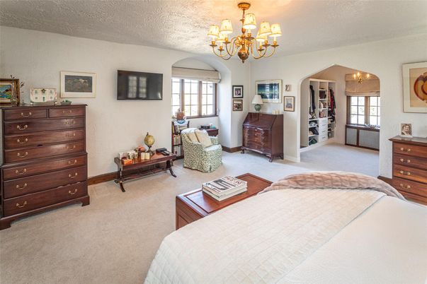 Bedroom, Chandelier, Interior