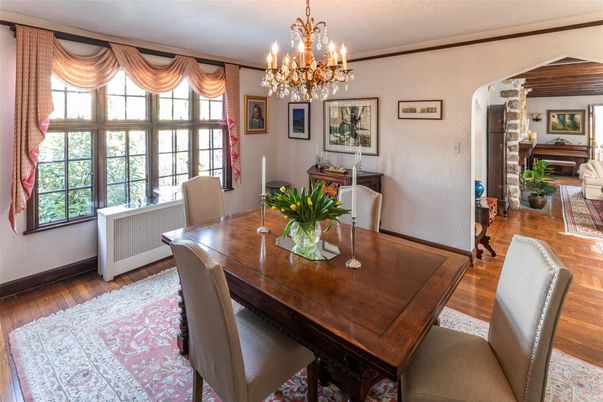 Chandelier, Dining room, Interior, Wood Texture Flooring