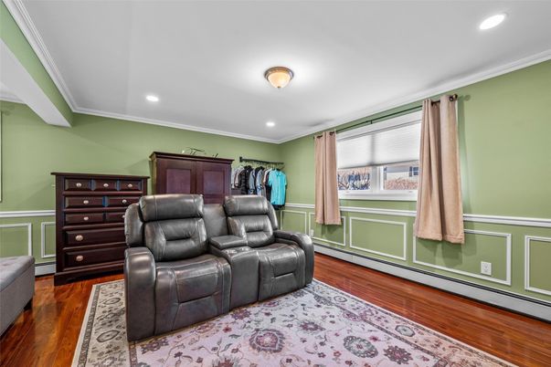 Home Theatre Room, Interior, Recessed Lighting, Wood Texture Flooring