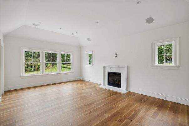 Empty room, Fireplace, Interior, Wood Texture Flooring