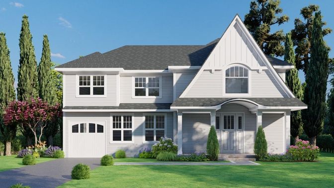 Attached, Exterior, Facade, Farmhouse