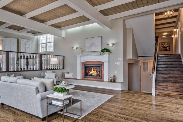 Fireplace, Interior, Living room, Wooden Ceilings, Wood Texture Flooring