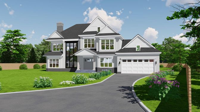 Attached, Exterior, Facade, Farmhouse