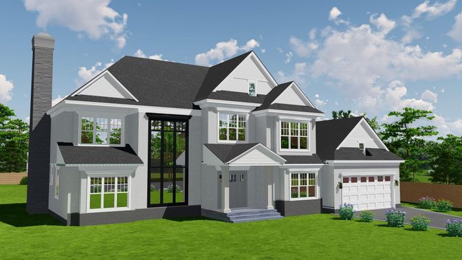 Attached, Exterior, Facade, Farmhouse