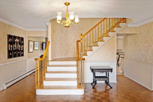 Chandelier, Interior, Wood Texture Flooring