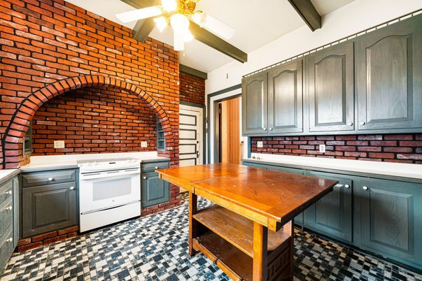 Interior, Kitchen, Stone Walls, Wooden Beams