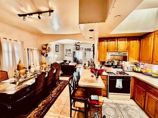 Dining room, Interior, Kitchen, Living room, Stainless Steel Appliances