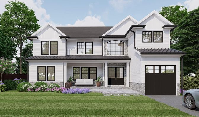 Attached, Exterior, Facade, Farmhouse