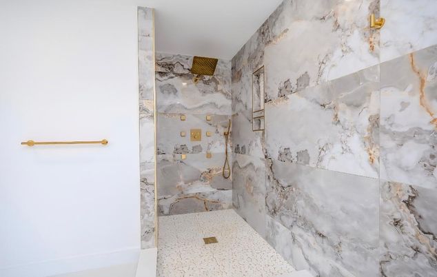 Bathroom, Interior, Marble Walls