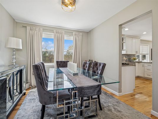 Dining room, Interior, Kitchen, Recessed Lighting, Wood Texture Flooring