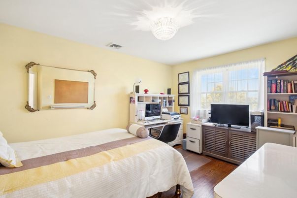 Bedroom, Chandelier, Interior, Wood Texture Flooring